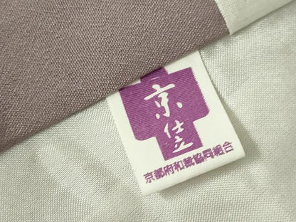 平和屋着物●上質な色無地　霞地紋　紅藤色　正絹　逸品　未使用　DABH0877op