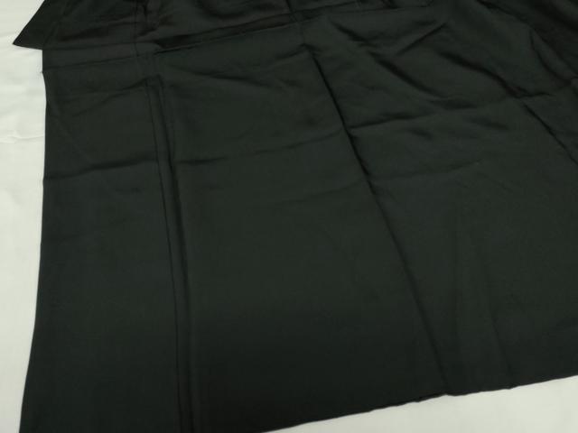 平和屋着物●男性　黒紋付　正絹　逸品　DABH0883op