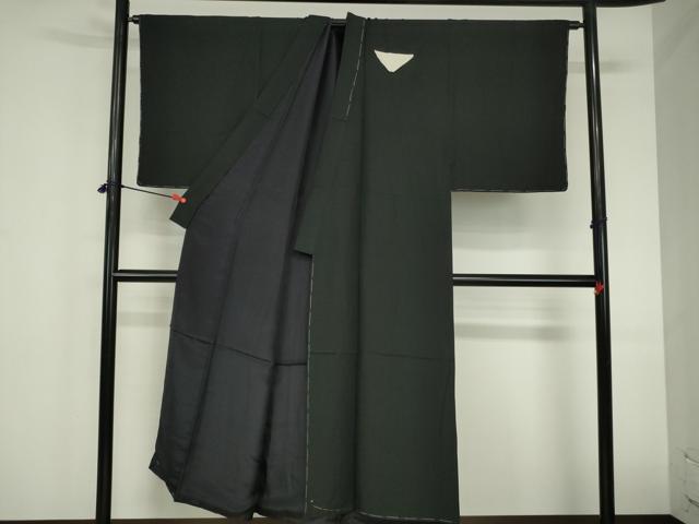 平和屋着物●男性　黒紋付　正絹　逸品　未使用　DABH0884op