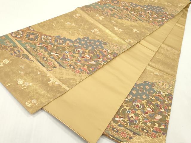 平和屋本店▼六通柄袋帯　唐織　名物裂類集　本金箔　正絹　逸品　DABH0886op