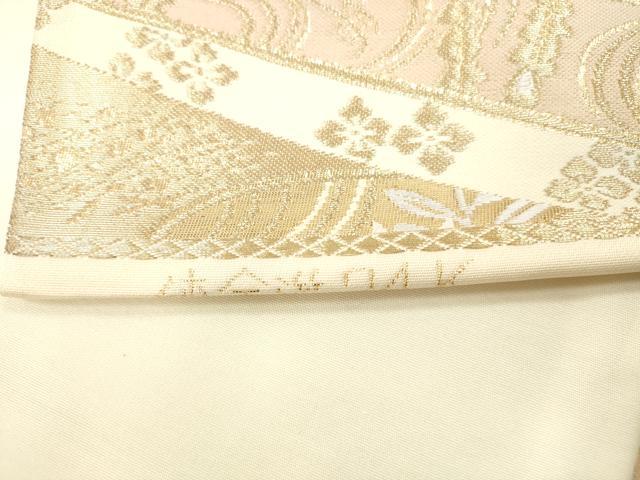 平和屋本店▼六通柄袋帯　唐織　鳳凰花文　純金箔24K　正絹　逸品　DABH0887op