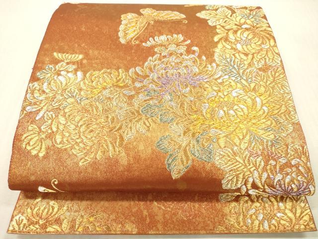 平和屋本店▼六通柄袋帯　宮廷雅趣　本金引箔　正絹　逸品　DABH0895op
