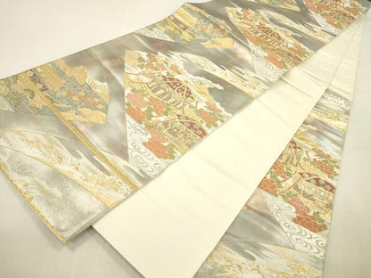 平和屋本店▼六通柄袋帯　日吉山王祭　純金二重引箔織　正絹　逸品　DABH0901op