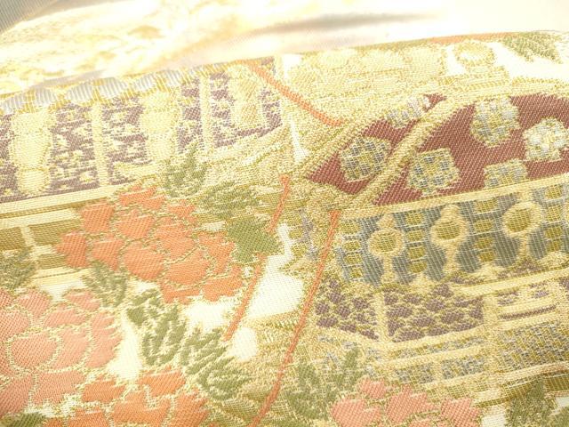平和屋本店▼六通柄袋帯　日吉山王祭　純金二重引箔織　正絹　逸品　DABH0901op