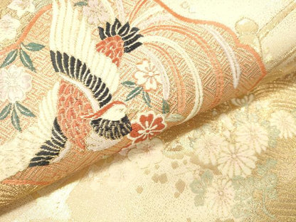 平和屋本店▼六通柄袋帯　唐織　宴舞　鳳凰花文　本金箔九百錦　正絹　逸品　DABH0908op