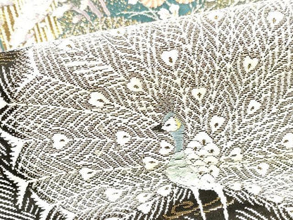 平和屋本店▼六通柄袋帯　唐織　九百錦　山麗季花文　24K純金箔錦　正絹　逸品　DABH0921op