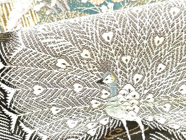 平和屋本店▼六通柄袋帯　唐織　九百錦　山麗季花文　24K純金箔錦　正絹　逸品　DABH0921op