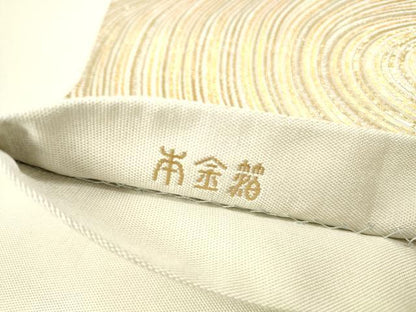 平和屋本店▼六通柄袋帯　枯山水　本金箔　正絹　逸品　DABH0947op