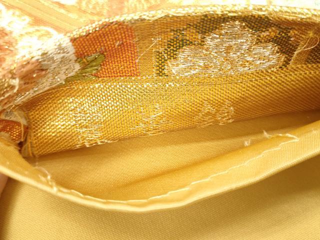 平和屋本店▼六通柄袋帯　唐織　麗華錦　鳳凰舞蝶花文　本金箔　正絹　逸品　DABH0954op