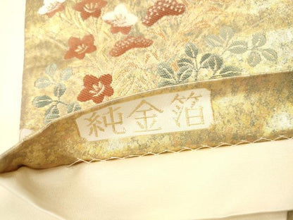 平和屋本店▼六通柄袋帯　京洛百景図　純金箔　正絹　逸品　DABH0959op