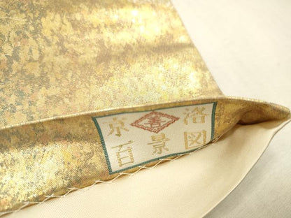 平和屋本店▼六通柄袋帯　京洛百景図　純金箔　正絹　逸品　DABH0959op