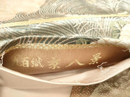 平和屋本店▼六通柄袋帯　唐織　九百織京百景　本金箔　正絹　逸品　DABH0962op