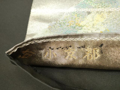 平和屋本店▼六通柄袋帯　小京都　白川郷　本金箔入　引箔　正絹　逸品　DABH0963op