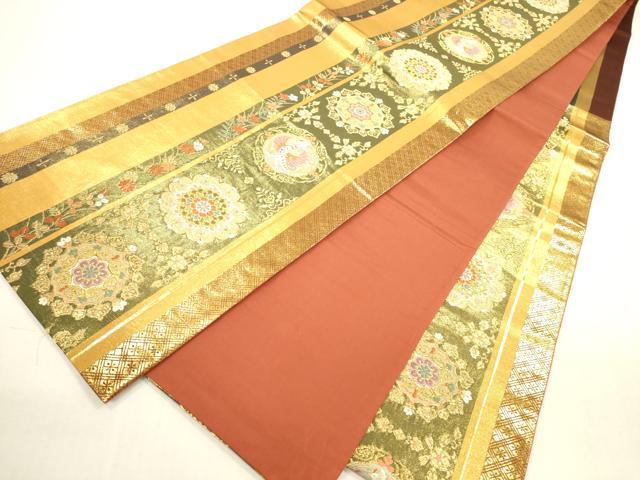 平和屋本店▼六通柄袋帯　唐織　源氏香鳳凰華紋　本金箔　正絹　逸品　DABH0986op