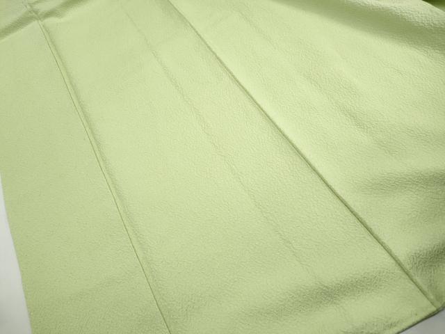 平和屋着物■上質な色無地　霞地紋　若菜色　正絹　逸品　DABH1002qa