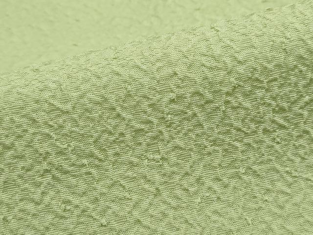 平和屋着物■上質な色無地　霞地紋　若菜色　正絹　逸品　DABH1002qa