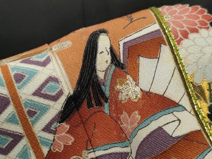平和屋着物■豪華黒留袖　駒刺繍　百人一首　金銀彩　正絹　逸品　DABH1005qa