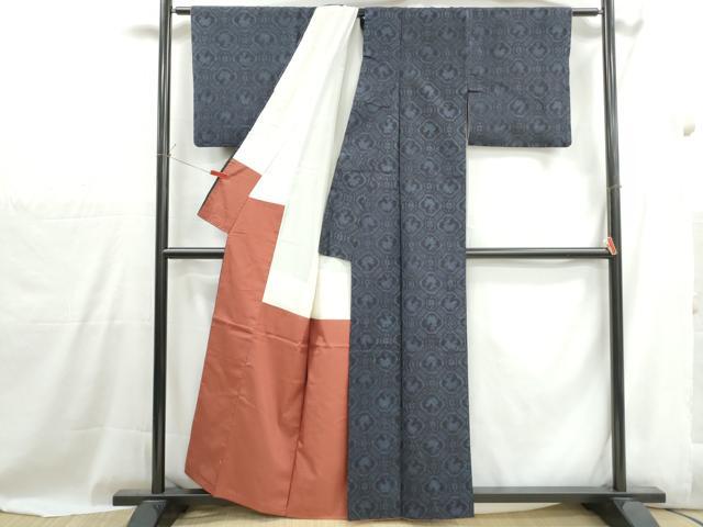 平和屋着物■上質な紬　有栖川文様　正絹　逸品　DABH1020qa