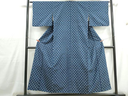 平和屋着物■上質な紬　十字絣　正絹　逸品　DABH1021qa