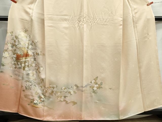 平和屋着物■訪問着　風景枝花文　暈し染め　金銀彩　正絹　逸品　DABH1022qa