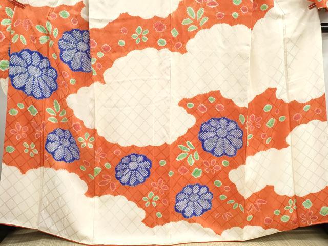 平和屋着物■豪華振袖　絞り　雲取り花文　正絹　逸品　DABH1023qa