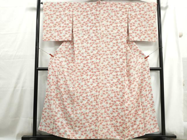 平和屋着物■上質な小紋　菊尽くし　金彩　正絹　逸品　DABH1026qa