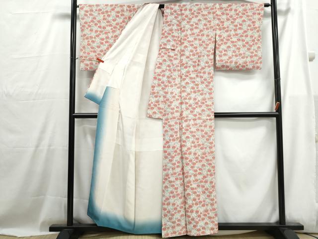 平和屋着物■上質な小紋　菊尽くし　金彩　正絹　逸品　DABH1026qa