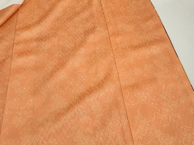 平和屋着物■訪問着　扇面花文　椿　金彩　正絹　逸品　DABH1049qa