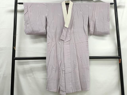 平和屋着物■長襦袢　無双仕立て　手毬地紋　淡紅藤色　正絹　逸品　DABH1055qa
