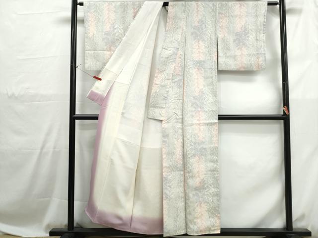 平和屋着物■上質な紬　樹林文　正絹　逸品　DABH1057qa