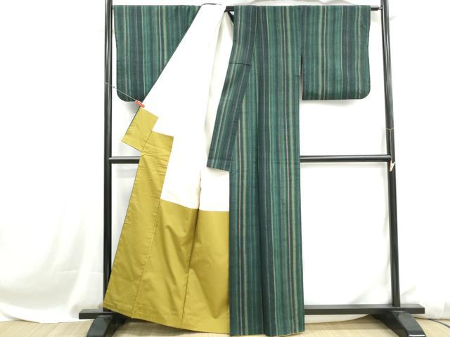 平和屋着物■上質な紬　間道　正絹　逸品　DABH1062qa