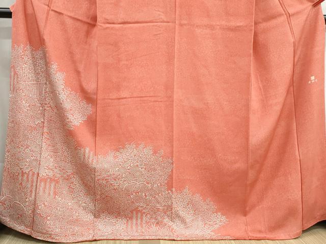 平和屋着物■江戸小紋　訪問着　秀綱作　エ霞花文　正絹　逸品　DABH1069qa