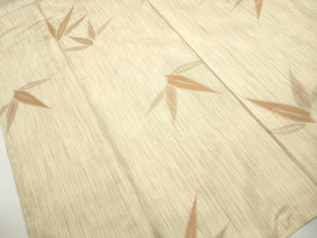 平和屋着物■上質な紬　笹葉文　正絹　逸品　DABH1071qa