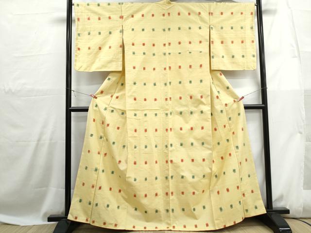 平和屋着物■上質な紬　変わり格子　正絹　逸品　DABH1073qa