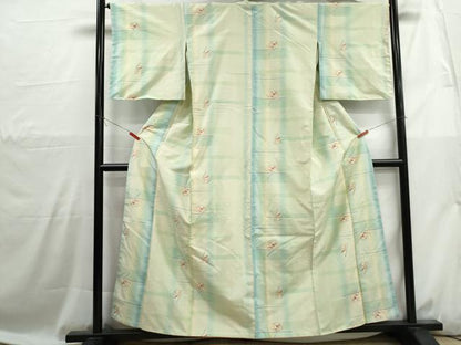 平和屋着物■上質な紬　舞花文　暈し染め　正絹　逸品　DABH1077qa
