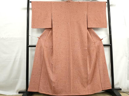 平和屋着物■江戸小紋　草花文　むつき　正絹　逸品　DABH1082qa
