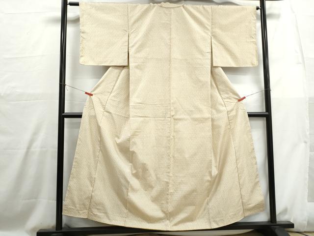 平和屋着物■上質な紬　亀甲文　正絹　逸品　DABH1083qa