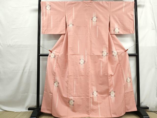 平和屋着物■上質な紬　枝椿文　正絹　逸品　DABH1090qa