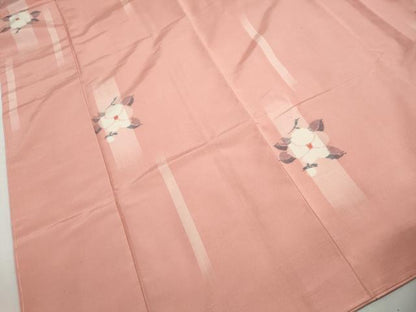 平和屋着物■上質な紬　枝椿文　正絹　逸品　DABH1090qa