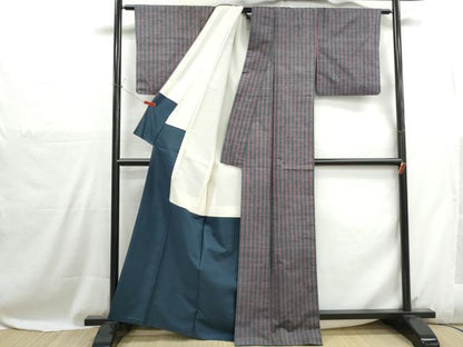 平和屋着物■上質な紬　間道　正絹　逸品　DABH1091qa