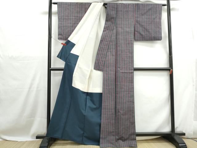 平和屋着物■上質な紬　間道　正絹　逸品　DABH1091qa