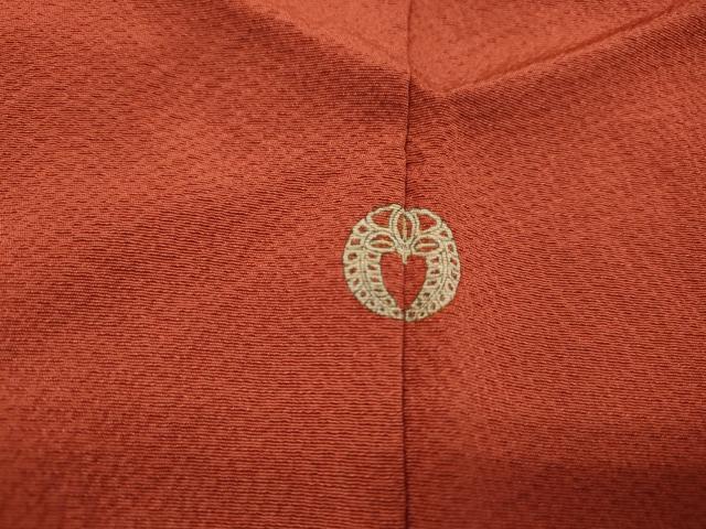 平和屋着物■上質な色無地　赤丹色　正絹　逸品　DABH1092qa