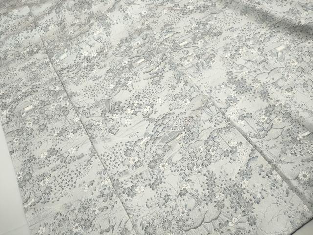 平和屋着物■上質な小紋　風景花文　松竹梅　正絹　逸品　DABH1095qa
