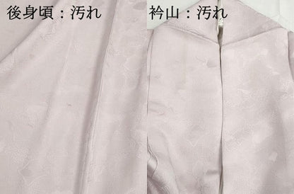 平和屋着物■上質な色無地　流水切嵌地紋　薄桜色　正絹　逸品　DABH1101qa