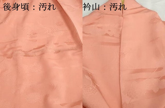 平和屋着物■上質な色無地　流水菊地紋　東雲色　正絹　逸品　DABH1103qa