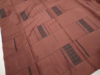 平和屋着物■本場大島紬　9マルキ　横段文　正絹　逸品　DABH1114qa