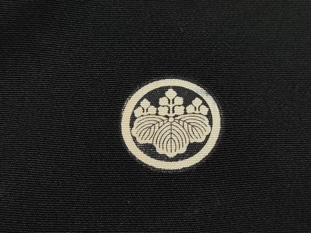 平和屋着物■豪華黒留袖　駒刺繍　檜扇菊文　金彩　正絹　逸品　DABH1115qa