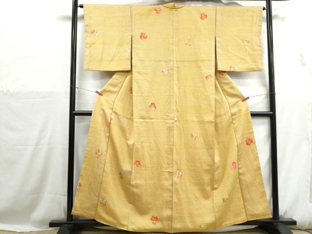 平和屋着物■上質な小紋　舞梅文　正絹　逸品　DABH1131qa