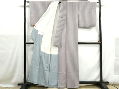 平和屋着物■上質な小紋　間道　正絹　逸品　DABH1132qa