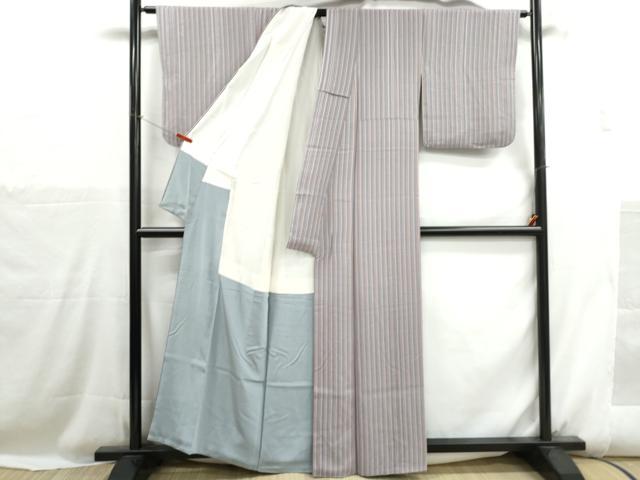 平和屋着物■上質な小紋　間道　正絹　逸品　DABH1132qa